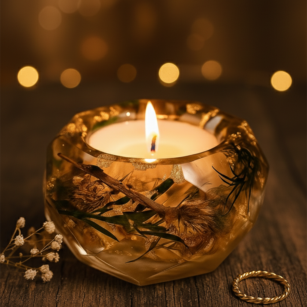 Golden Bloom Aura Candle
